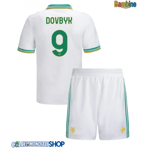 Maglie da calcio AS Roma Artem Dovbyk #9 Terza Maglia Bambino 2025-26 Manica Corta + Pantaloni corti)